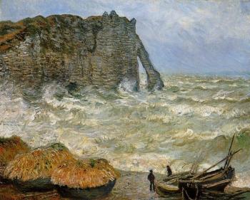 Claude Oscar Monet : Etretat, Rough Seas